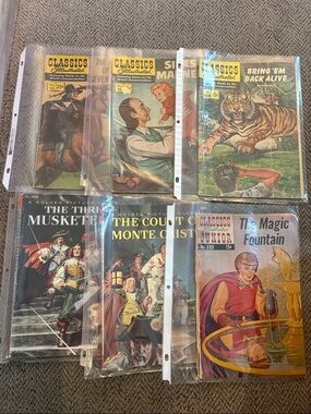 Vintage Classics Illustrated Comic Book Lot - Colorful Covers